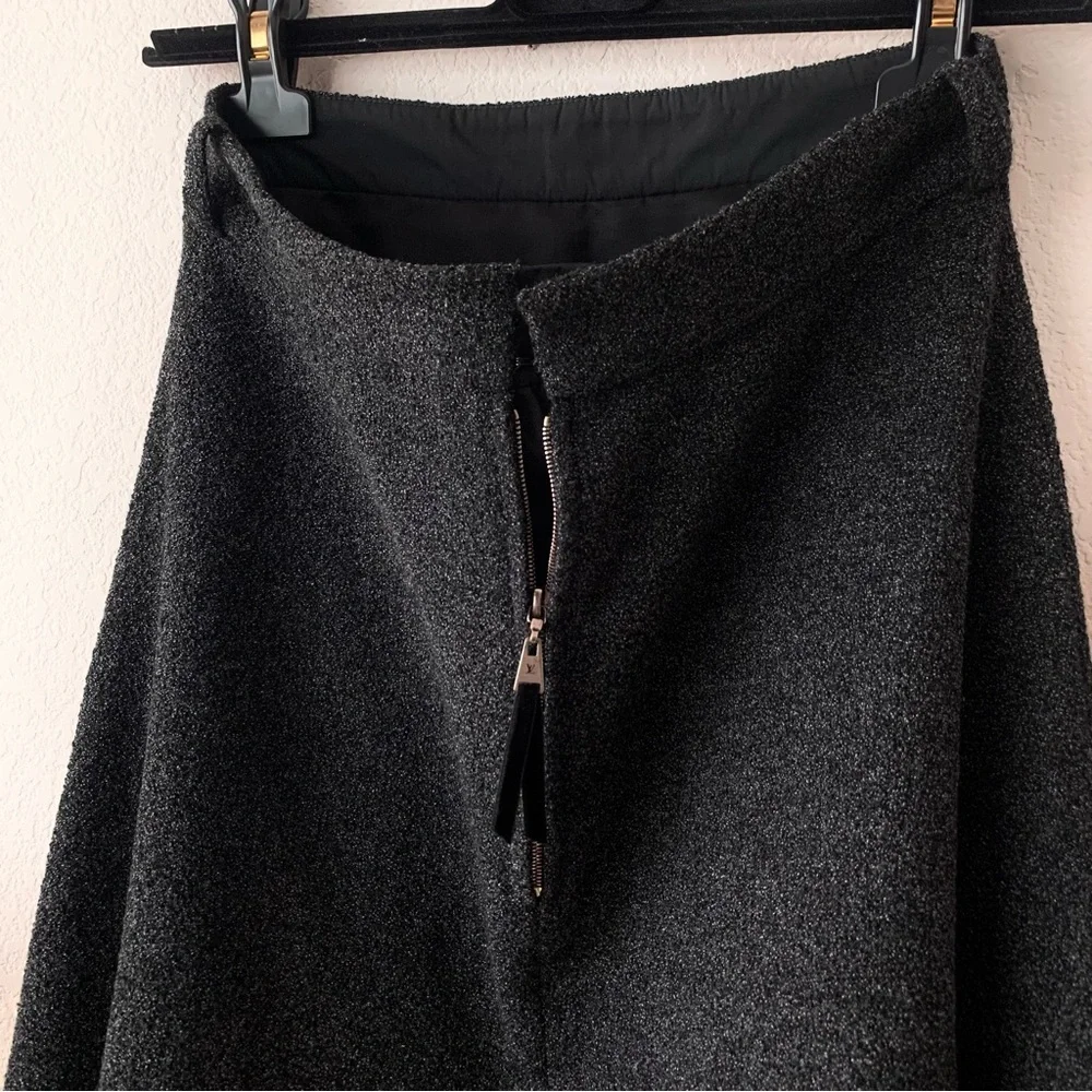 Louis Vuitton wool blend knit flare skirt